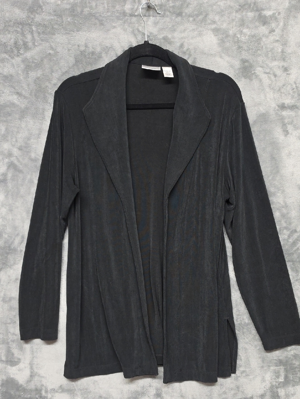 Travelers Open-Front Black Women's Cardigan sz Large